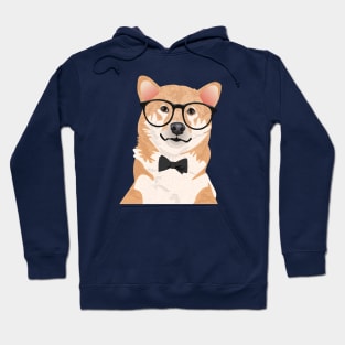 Hipster Shiba Inu T-Shirt Hoodie